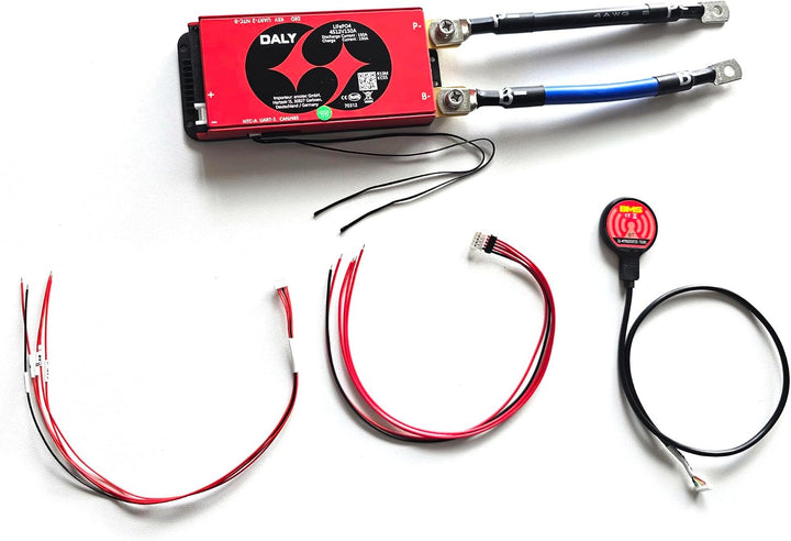 DALY Smart BMS mit Bluetooth für 3.2V LiFePO4 Akkus 4S 8S 16S - Batterie Management System 12V 24V 4