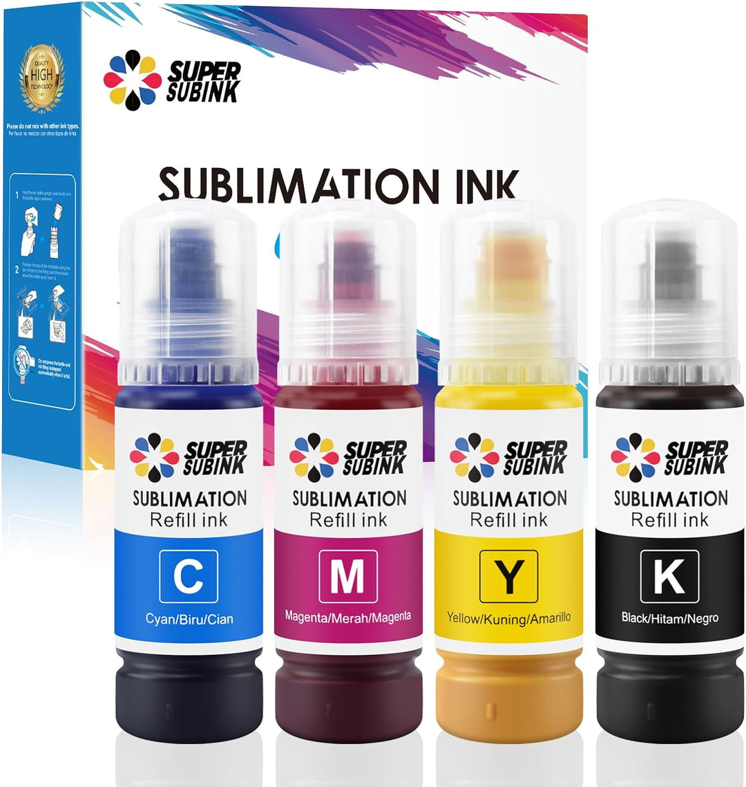 Sublimationstinte für Epson et 1810 2810 2820 2850 2830 2815 4810 Drucker (automatisch ausfüllen/Unn