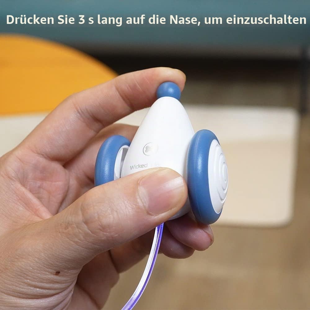 INF Katzenspielzeug Elektrisch Spielmaus, Spielmäuse für Katze mit Leuchtschwanz, Interaktive Spielz