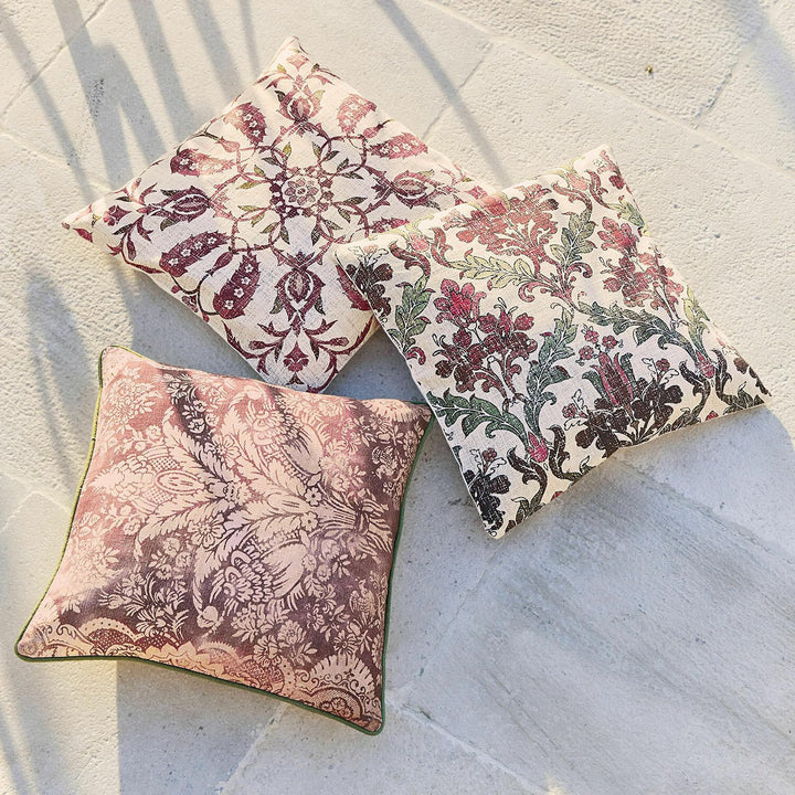 Loberon® Kissenhülle 3er Set Camden, Baumwolle, lila/rosa