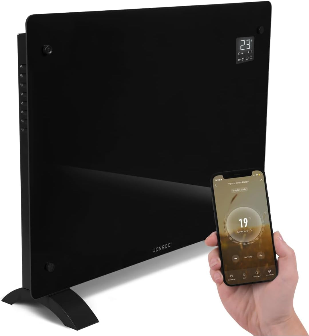 VONROC Elektroheizung, Konvektor-Heizung - Energiesparende elektrische Heizung bis 18m2 - Wand-/Bode