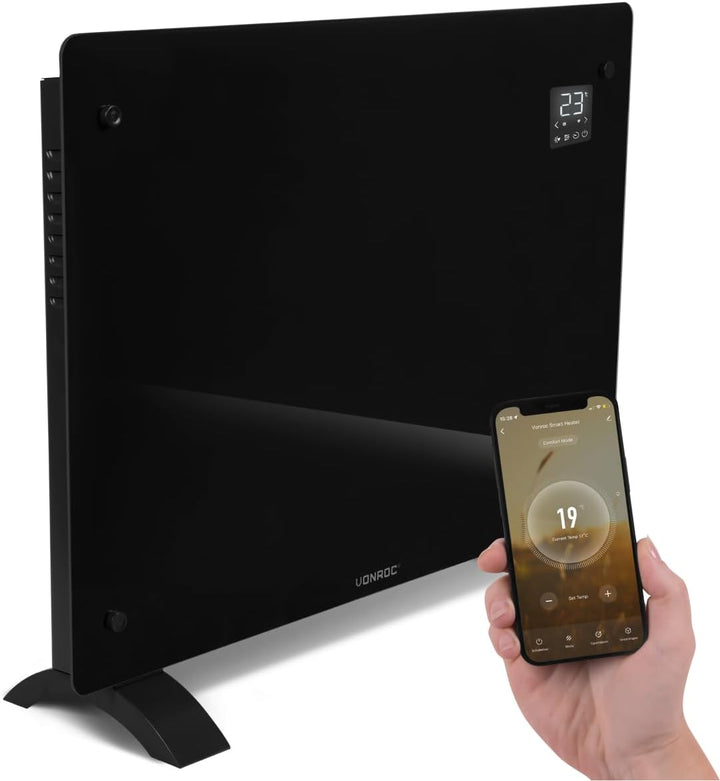 VONROC Elektroheizung, Konvektor-Heizung - Energiesparende elektrische Heizung bis 18m2 - Wand-/Bode