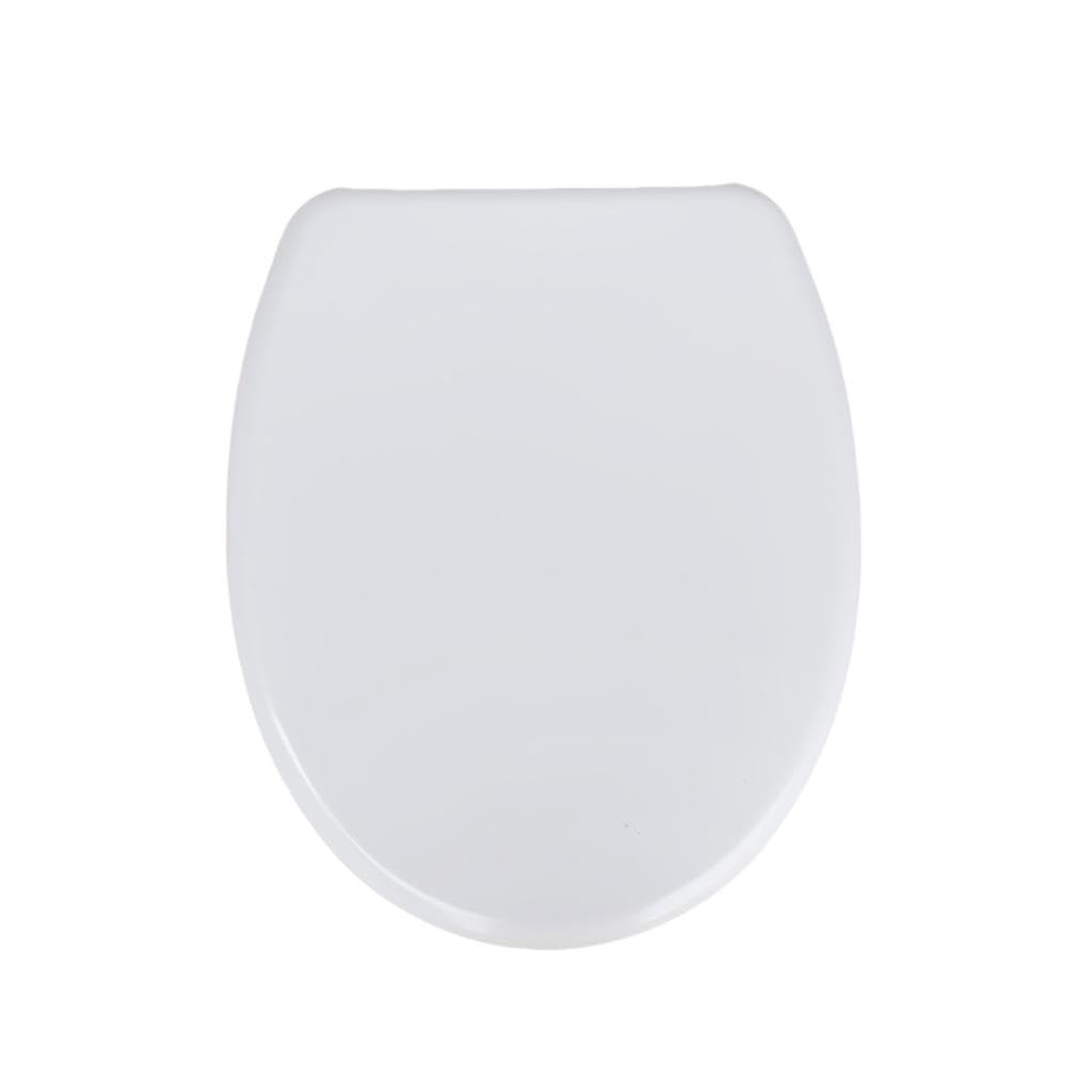 Duroplast WC-Sitz O-Form mit Absenkautomatik, Edelstahlscharnier, One-Touch-Schnellverschluss und ei