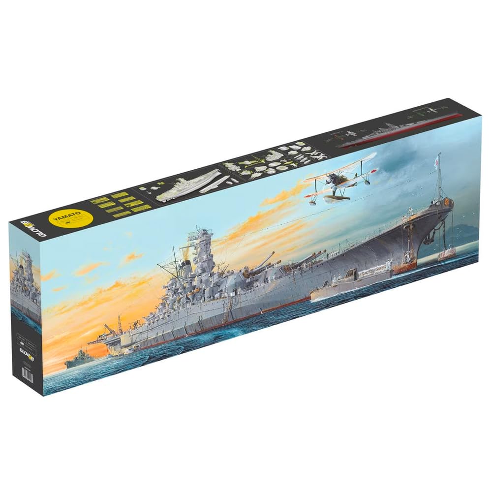 Trumpeter G2B5058052000 Glow2B 1:200-YAMATO Battleship, Premium Scale Model Kit