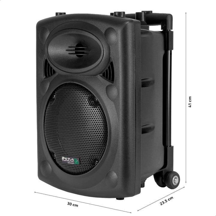 PORT8VHF-BT - Ibiza - Mobile BESCHALLUNGSANLAGE 8”/20CM MIT USB-MP3, BT, Rec, VOX, 1 VHF & 1, 8” VHF