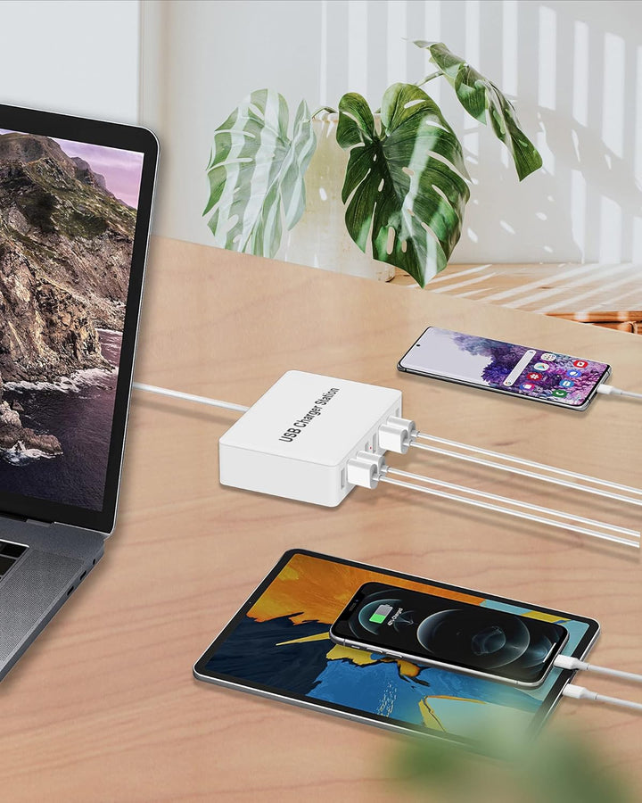 50W USB Ladegerät Mehrfach - 8-Port Multi Netzteil, 5V 10A Ladestation für Mehrere Geräte, Charger S