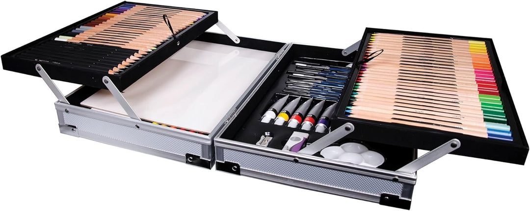 Daler Rowney SIMPLY Valisette complet de 122 pieces en métal pour artiste, 122 Pieces