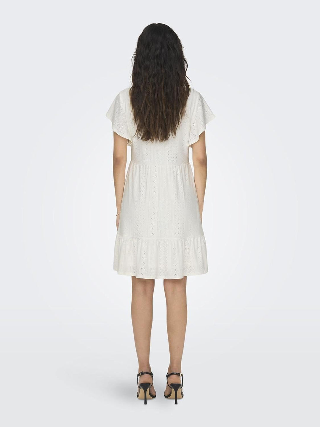 PIECES Damen Onlsandra S/S V-neck Dress Jrs XS Cloud Dancer, XS Cloud Dancer