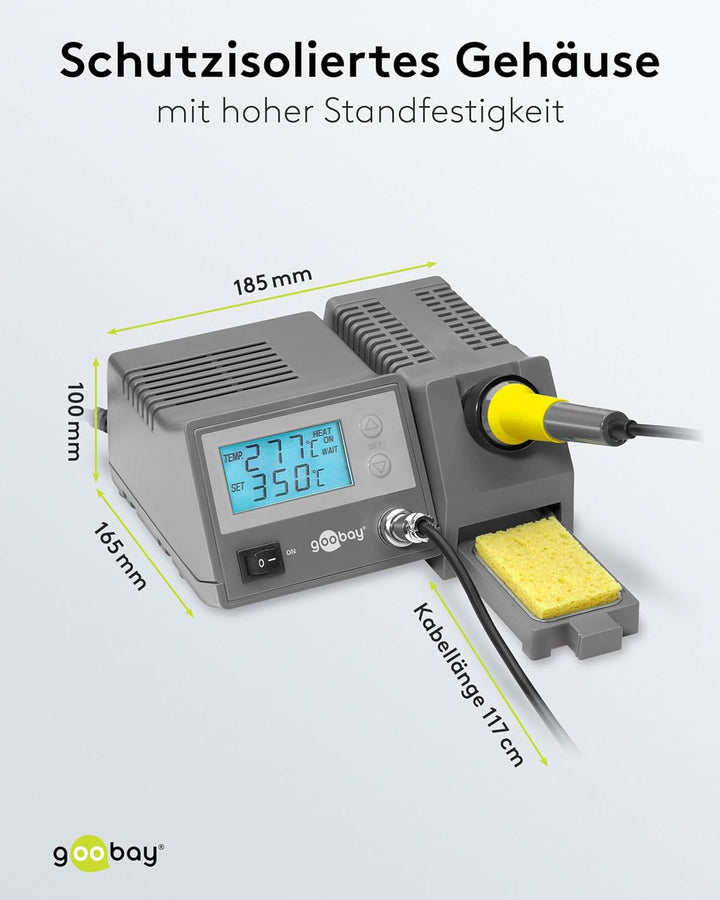 Fixpoint 51098 Digitale Lötstation EP5 / 48W Digitales Lötkolben Set / Einstellbare Temperatur 150 -