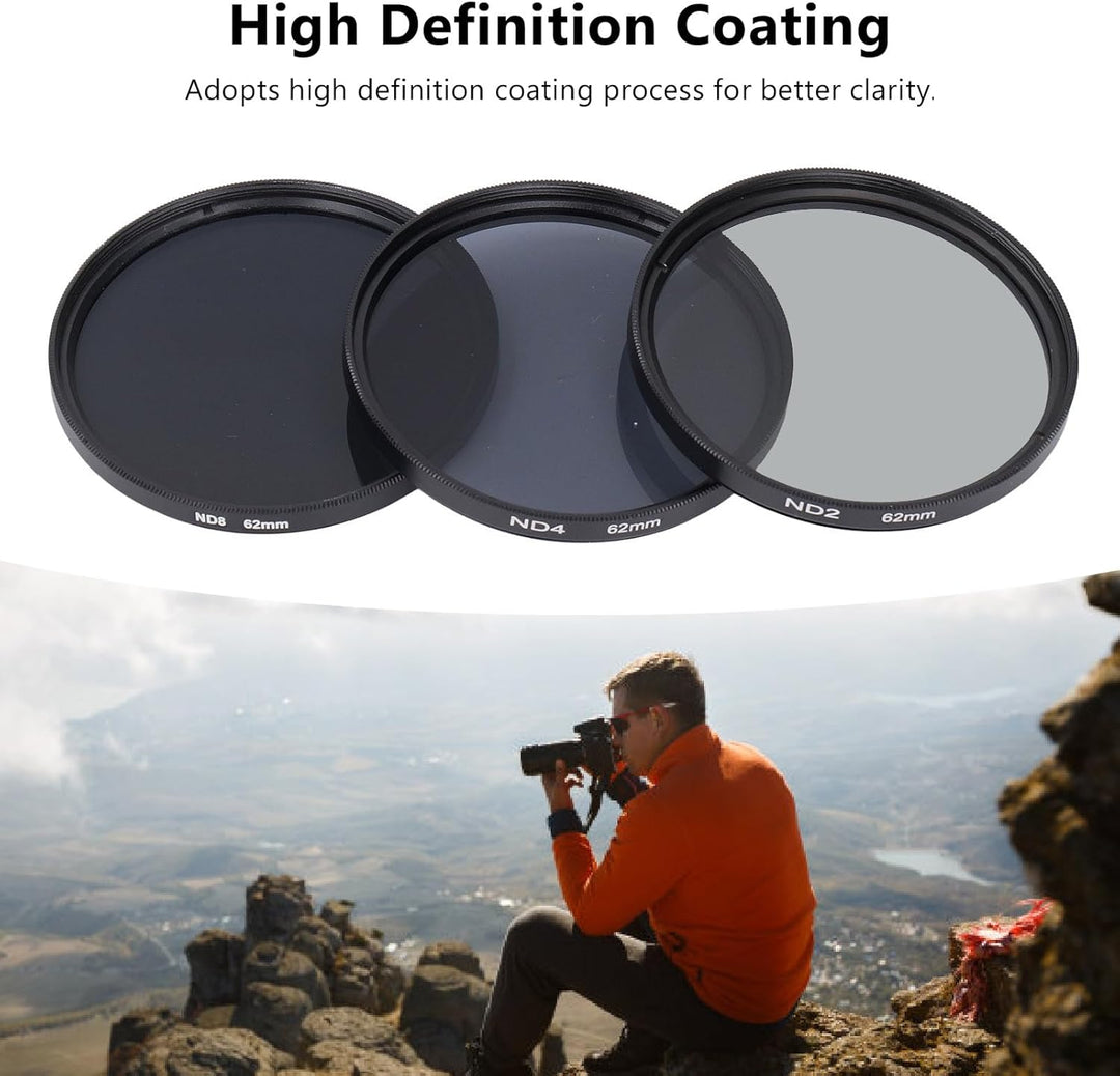 3 Stück ND2 ND4 ND8 Objektiv Filter, HD-Filter für Mehr Schicht Ige Beschichtung Neutrale Dichte mit