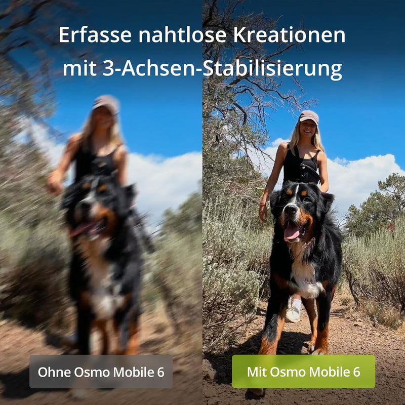 DJI Osmo Mobile 6, 3-Achsen-Handy-Gimbal, Objektverfolgung, integrierter Verlängerungsstab, tragbar