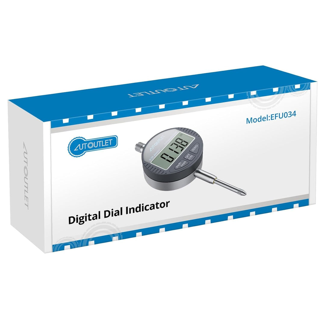 AUTOUTLET Digitale Messuhr 0.01/0.0005'', digitale Messuhr Messtaster 0-25.4mm/1'' Messbereich, mit