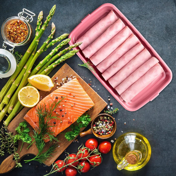 PracticDomus Hochwertige Aufschnitt-Boxen, Frischhaltedose für Aufschnitt Fresh System. Optimale Auf