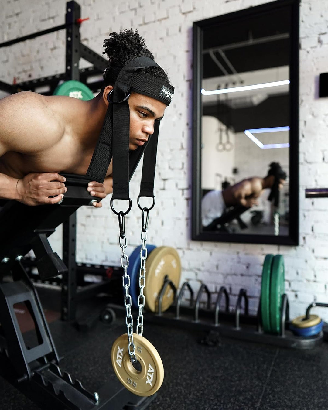 Breaking Limits Nackentrainer - Nacken-Harness mit Klettverschluss, Kopf- und Kinnriemen, Neck Train