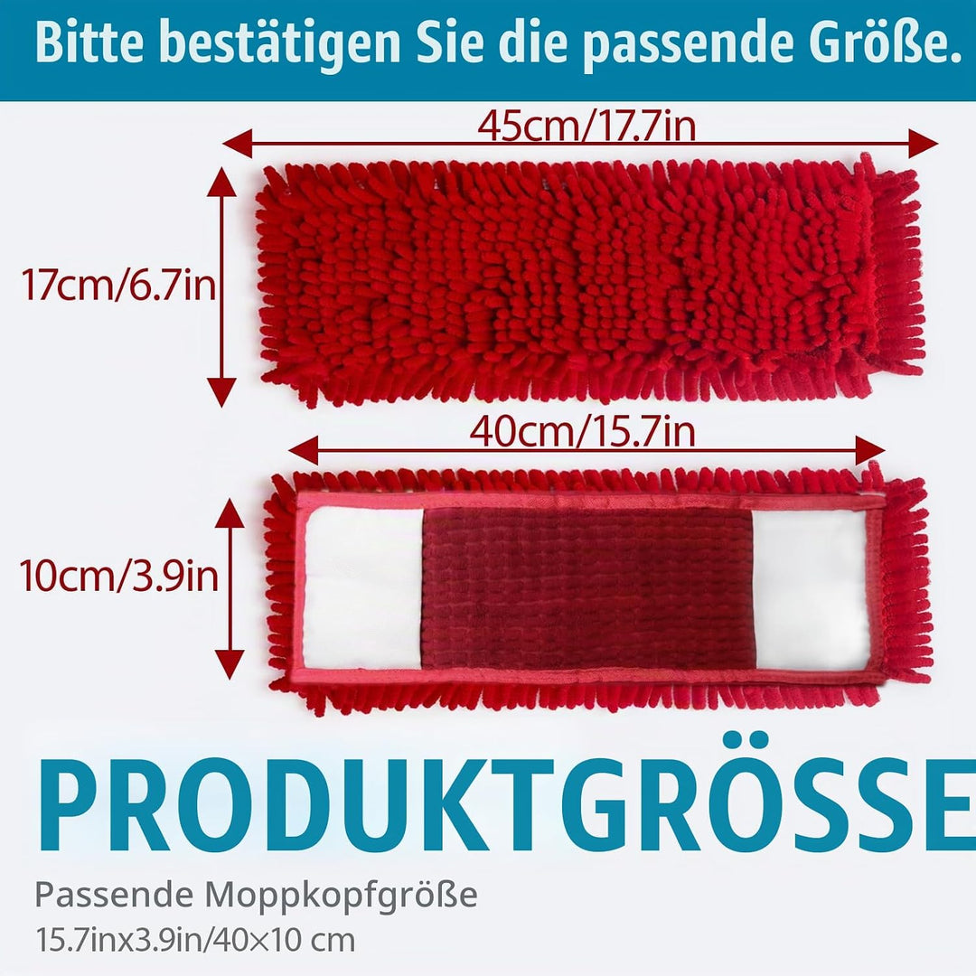 Mikrofaser Wischmopp Bezug, 6PCS Bodenwischer Bezug Stark Saugfähig, Wischbezug Leicht zu Reinigen,