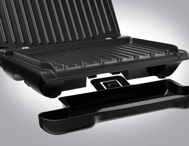 George Foreman Kontaktgrill & Panini- / Sandwichgrill [Grösse 24x17cm - für 3 Portionen] Compact Ste