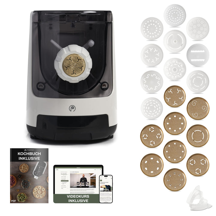 Pastaio Nudelmaschine, Master Edition, 20 Aufsätze für 25 Nudelsorten Nudelmaschine, integrierte Waa