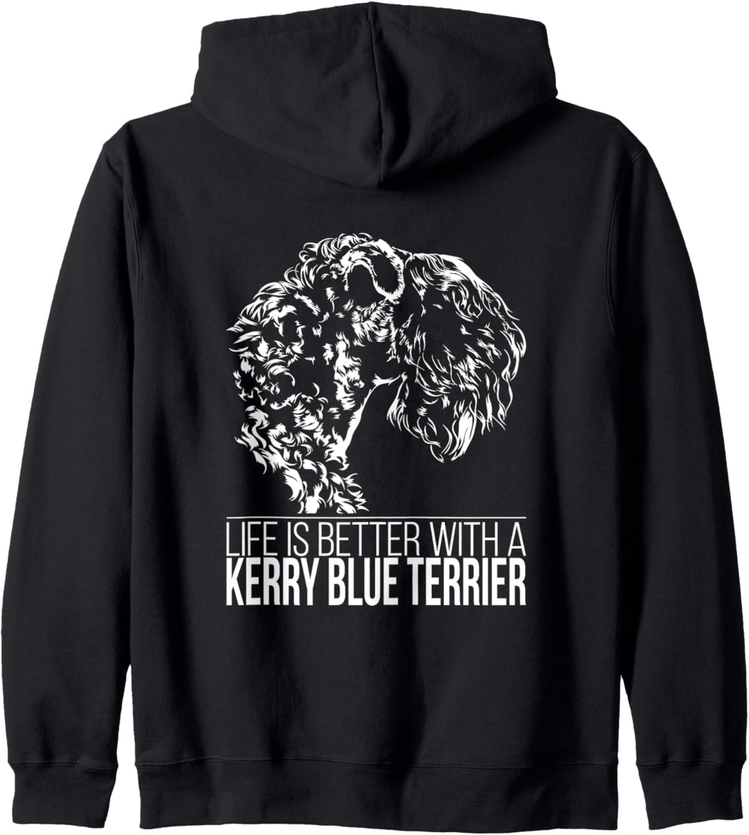Kerry Blue Terrier life is better Spruch Hunde Hundespruch Kapuzenjacke
