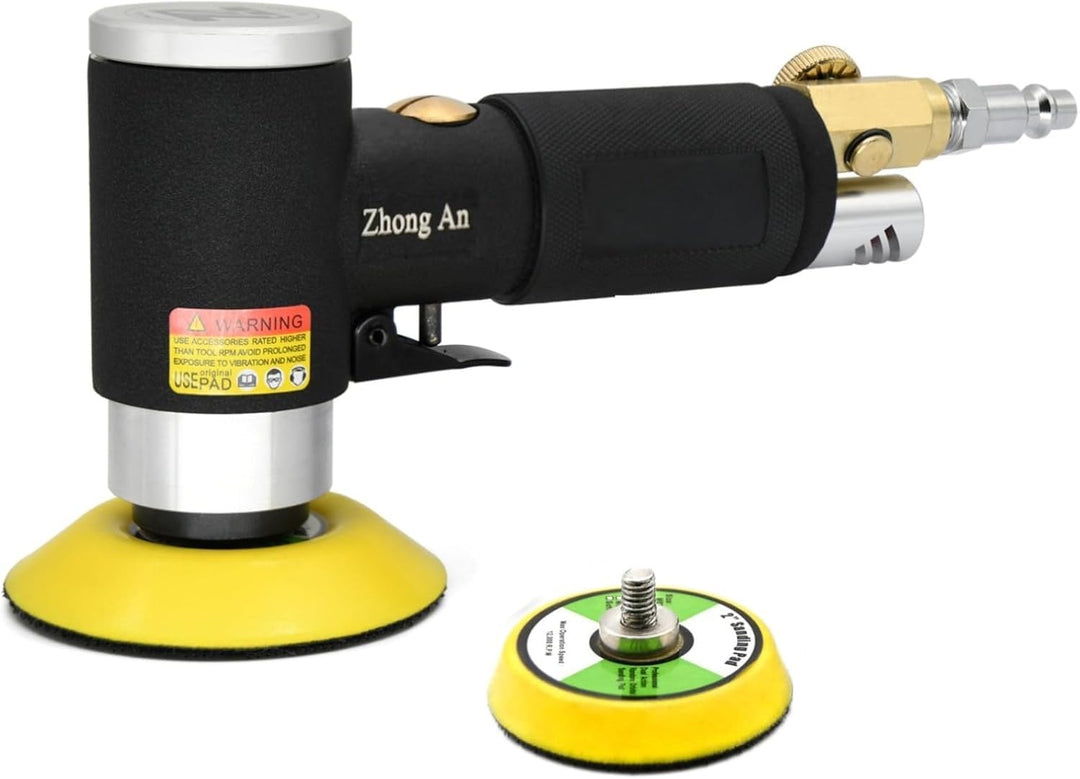 Mini Exzenterschleifer Druckluft Schwingschleifer Polierer,Hohe Geschwindigkeit 12000 RPM,Schleifmas