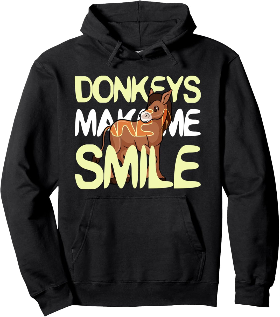 Esel bringen mich zum Lächeln Nettes Maultier Bauernhof Tier Pullover Hoodie