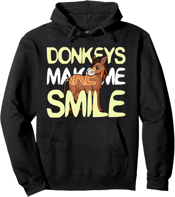Esel bringen mich zum Lächeln Nettes Maultier Bauernhof Tier Pullover Hoodie
