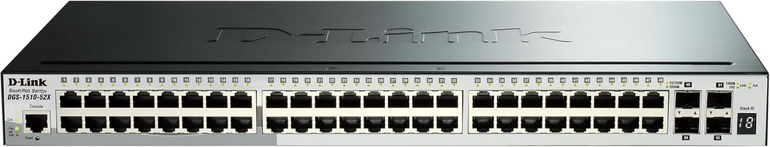 D-Link DGS-1510-52XMP/E, 52-Port Layer 2/3 Smart Managed PoE Gigabit Stack Switch (48 x 10/100/1000