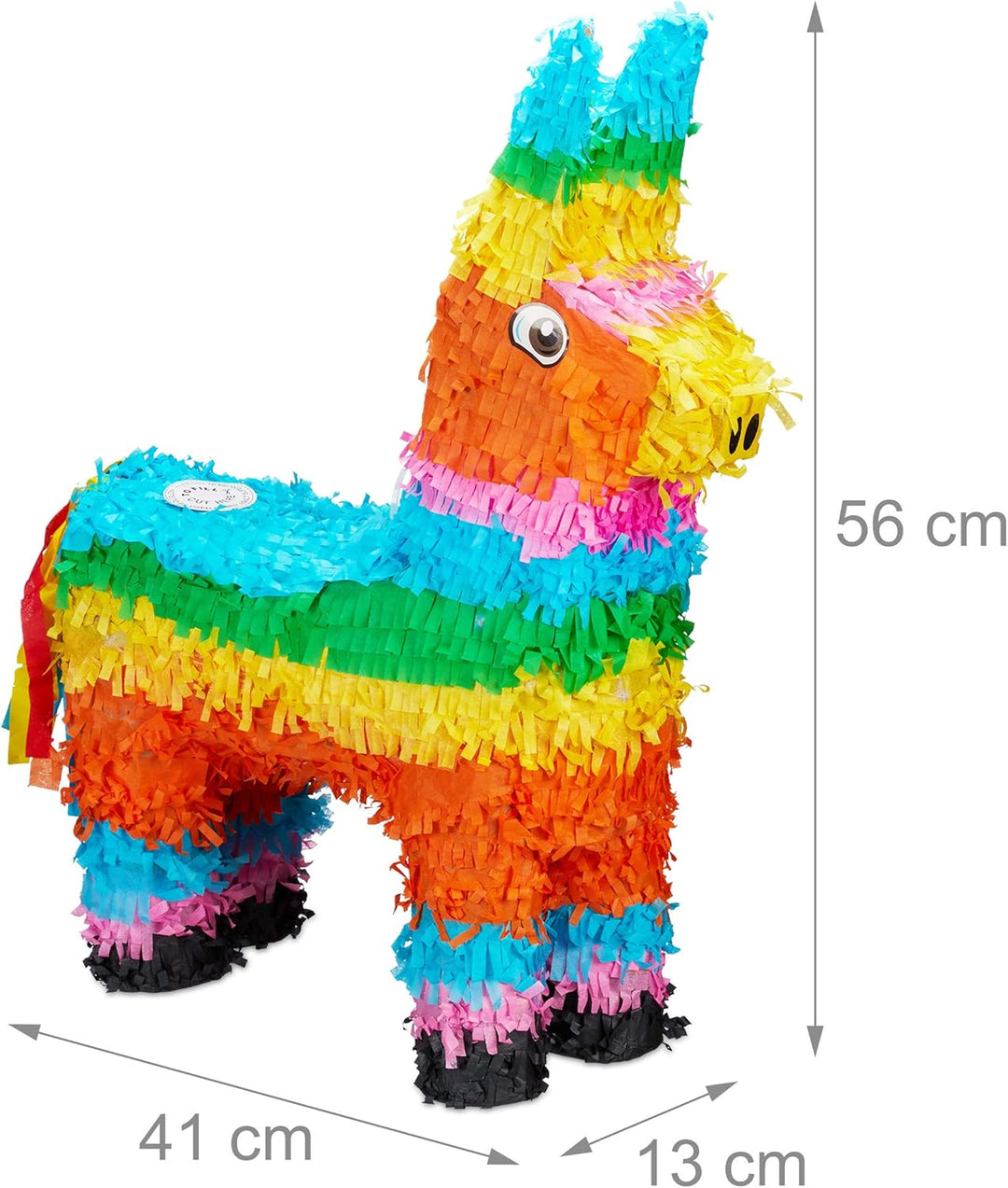 3 TLG. Pinata Set Lama, Pinatastab mit Augenmaske, Piniata für Kinder, Stock & Augenbinde, Esel Piña