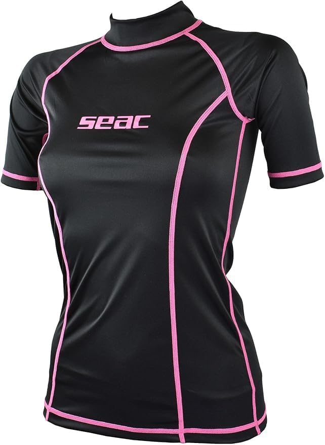 Seac Damen T-Sun Short Lady T-Sun Shorts, Rashguard zum Schwimmen, Surfen, Tauchen, UV-Schutz L Schw