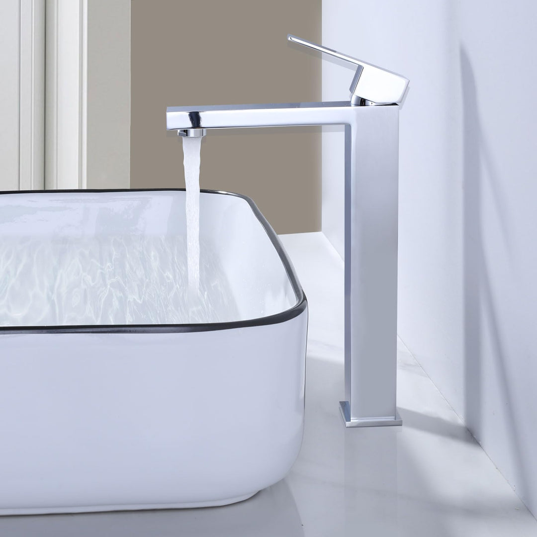 ARCORA Waschtischarmatur, Hochdruck Wasserhahn Bad aus 304 Edelstahl Armatur Waschbecken mit 50cm An