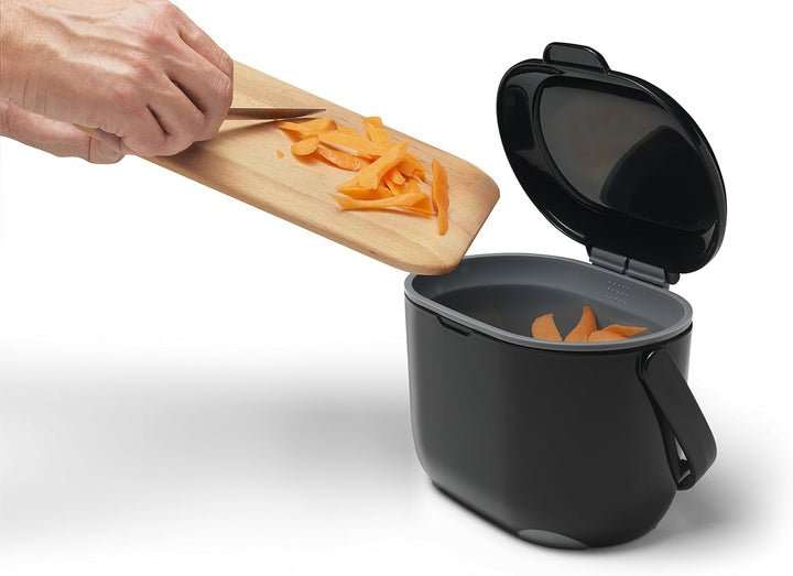 Addis Komposteimer für die Küche, 2,5 l, schwarz / grau, 2.5L, Schwarz / Grau