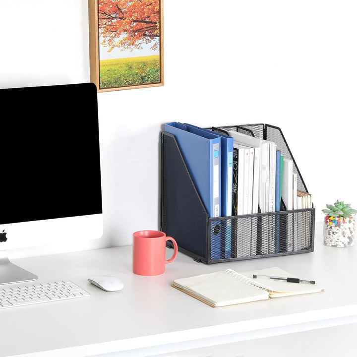 EasyPAG 4 Ablagefächer A4 Metall Büro Schreibtisch Organizer Akten Dokumenten Ablage Zeitschriften H