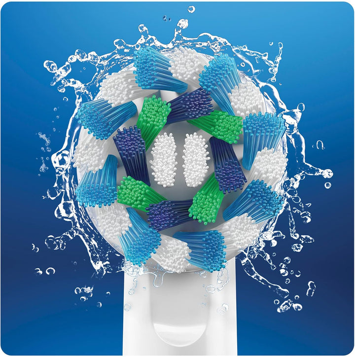Oral-B PRO 600 CrossAction Elektrische Zahnbürste mit Timer, Cross Action, Weiss, Pro 600