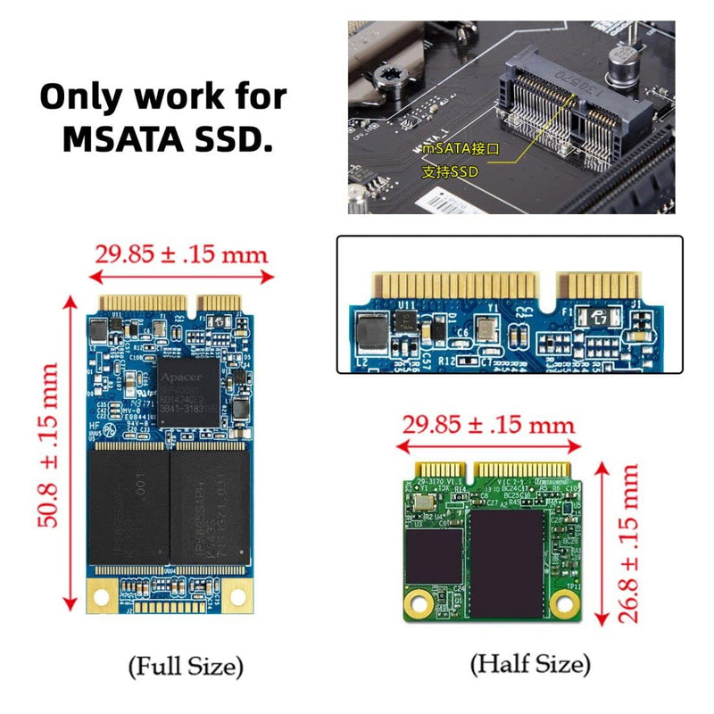 chenyang CY MSATA auf SATA Adapter,Dual MSATA Mini-SATA SSD Karte JOBD Raid0 Span Bridge auf 2,5inch