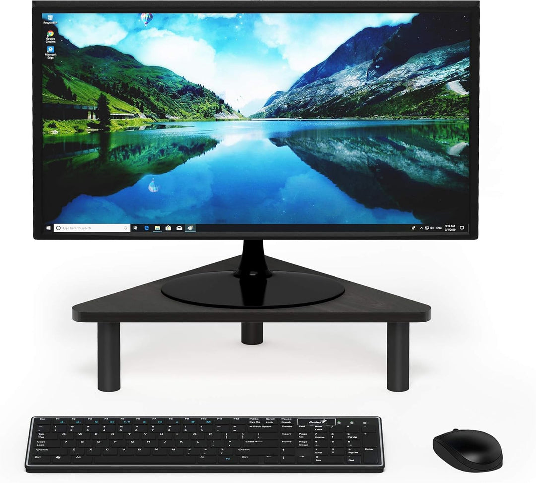 Furinno Turn-N-Tube Eckmonitor Riser Stand, Espresso/Schwarz, 49.8 (Breite) x 11.7 (Höhe) x 26.9 (Ti