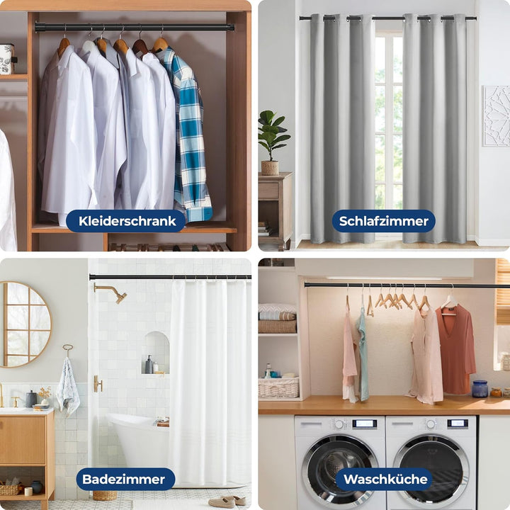 Mavivegue Kleiderstange Schrank, 42–106CM Kleiderstange Ausziehbar, Kleiderstange Wandmontage 32mm,