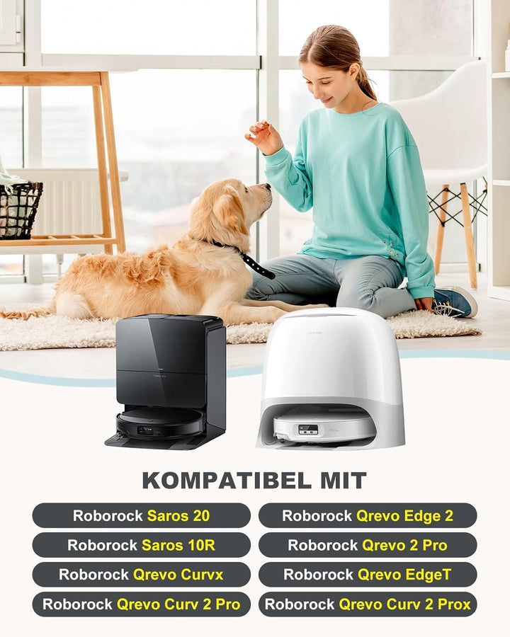 29 Stk.SAROS 10R Ersatzteilset für Roborock Qrevo CurvX/Qrevo Curv 2 Pro/Qrevo Curv 2 Prox Saugrobot