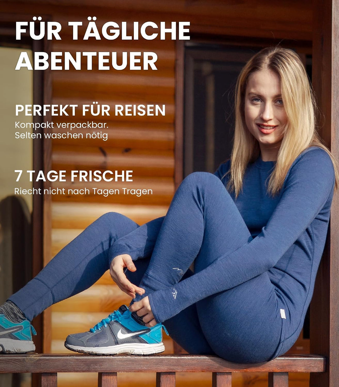 Merino.tech 100% Merino Unterwäsche Damen Set - Leicht, Mittelgewicht, Funktionsunterwäsche Merinowo