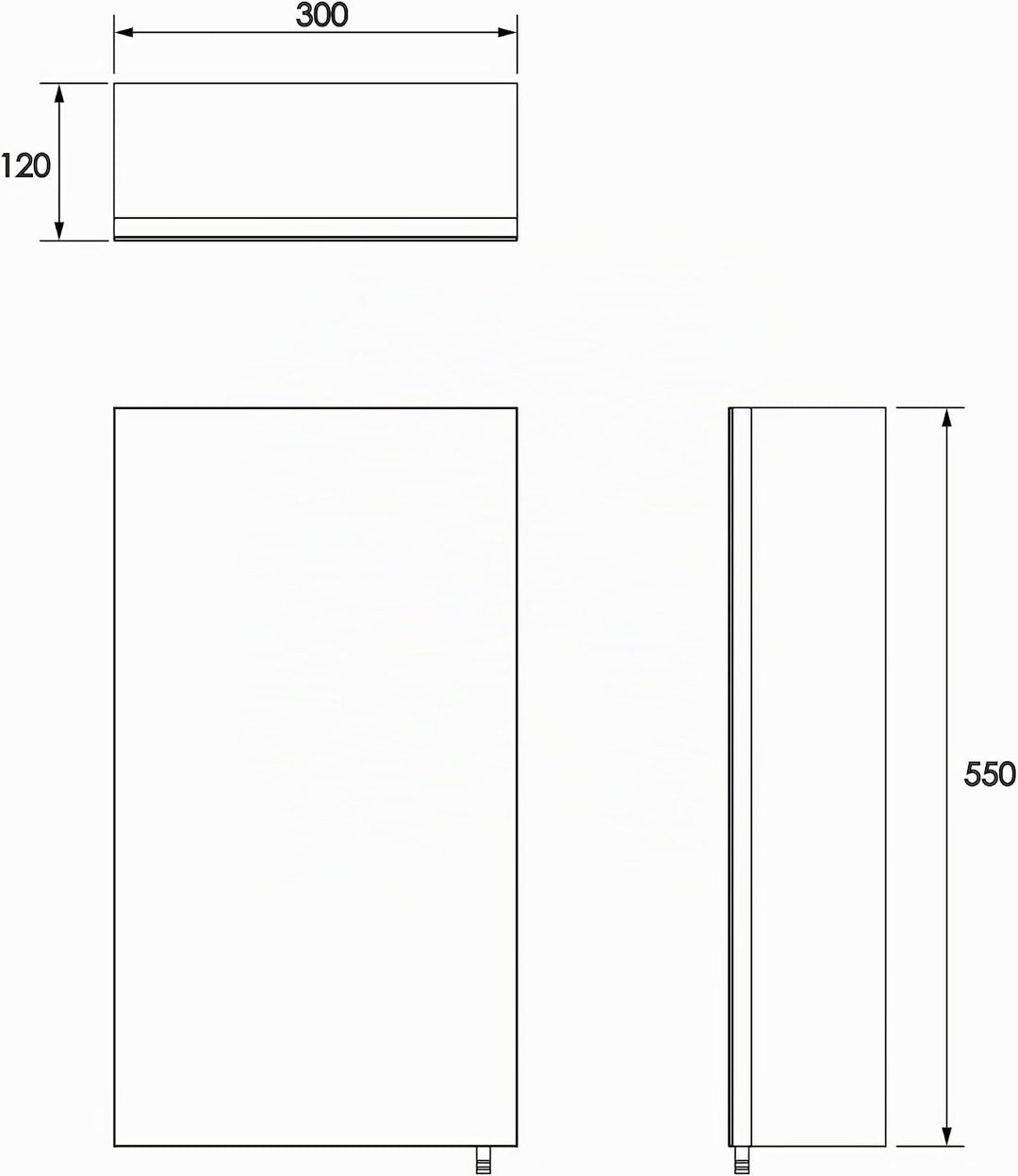 Croydex Anton Schrank, 1 Tür, Edelstahl Standard-Einzeltür, Standard-Einzeltür