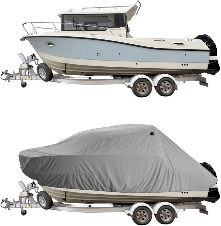 Oceansouth Abdeckung für Quicksilver 675 Pilothouse Grau, Grau
