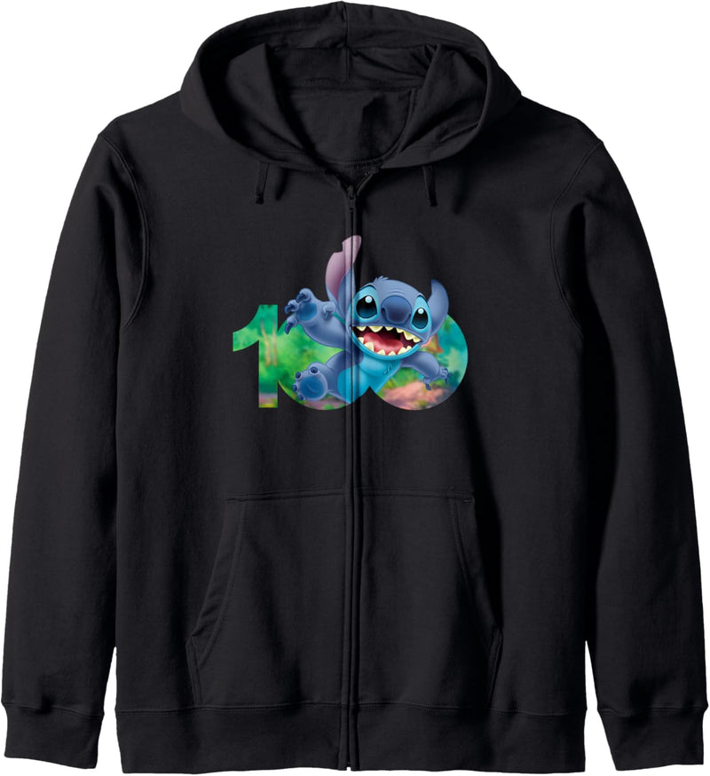 Disney 100 Anniversary Stitch D100 Logo Kapuzenjacke