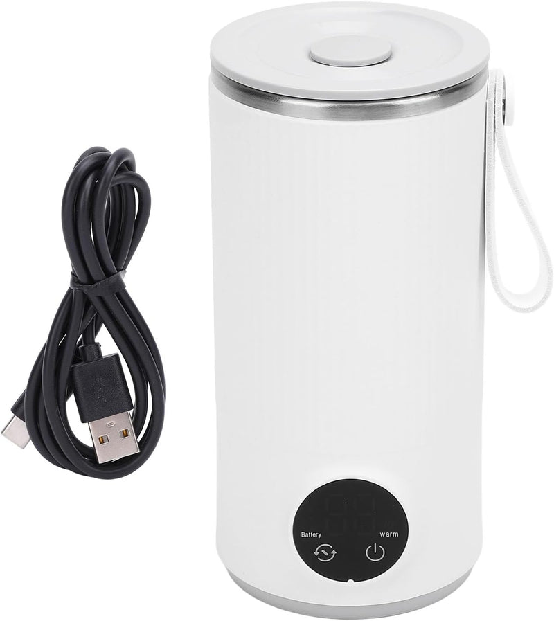 Reise-Wasserkocher, Kabellos, 6000 MAh, Wiederaufladbar, Tragbar, Camping-Wasserkocher, 400 Ml, Edel