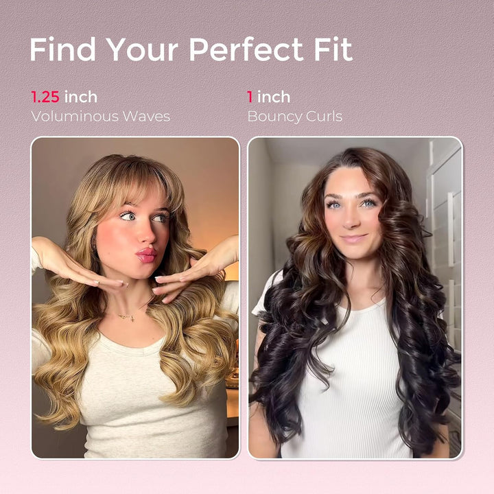 Lockenstab Automatisch - Lockenstab Grosse Locken 32mm Beach Waves Lockenwickler für Lange Haare TYM