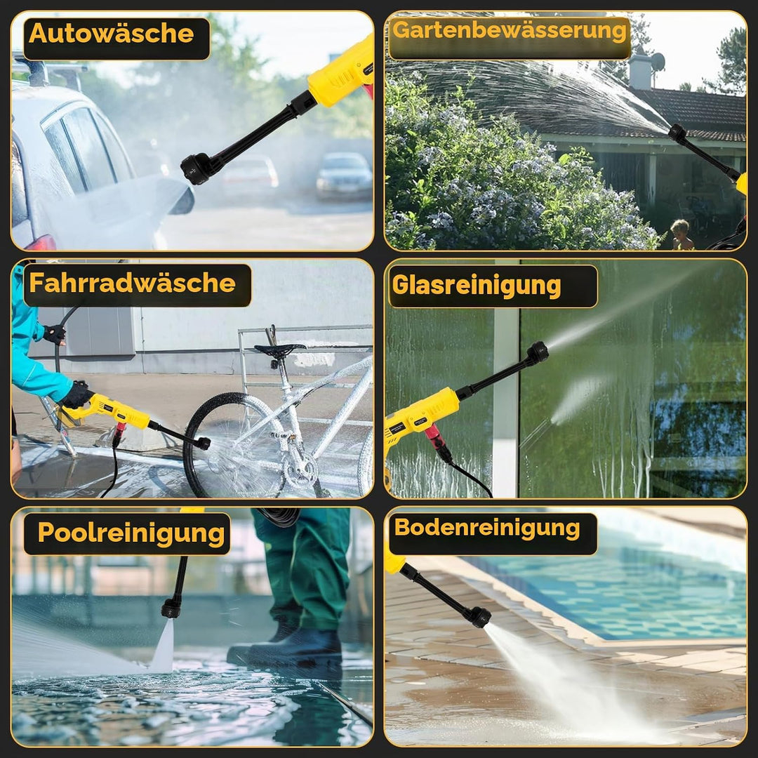 Akku-Hochdruckreiniger für Dewalt 20 V Akku, 21000 U/min, 1000 PSI, tragbarer Handreiniger mit 6-in-