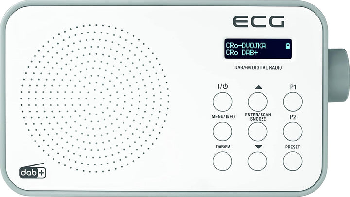 ECG RD 110 DAB+/FM Radio, Weiss, Alarmauswahl: Signal/Radio