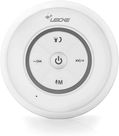 LEICKE Bluetooth Duschlautsprecher, Bluetooth Lautsprecher Shower, Staub-/Dampf-/Wasserdichter Dusch