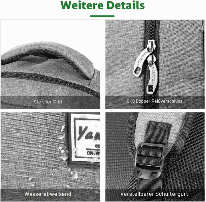 YAMTION Rucksack Laptop Rucksack Studenten Herren Rucksack Daypack mit USB-Ladeanschluss für Schule