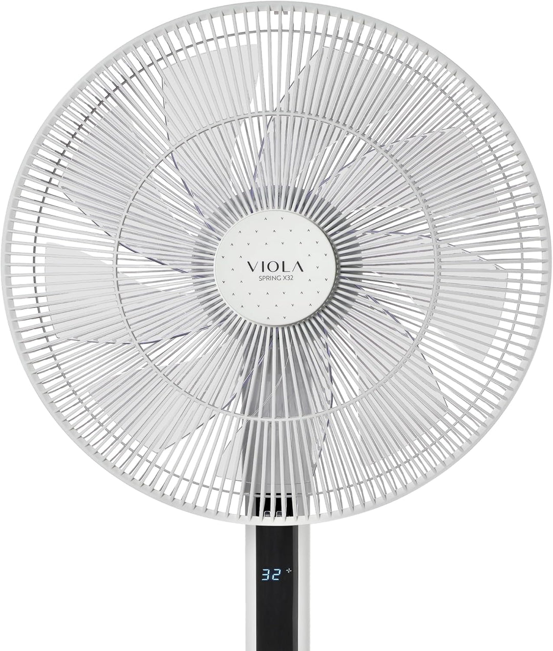 VIOLA Leiser und leistungsstarker Standventilator mit Fernbedienung, 32 Geschwindigkeiten, 9 Flügel,