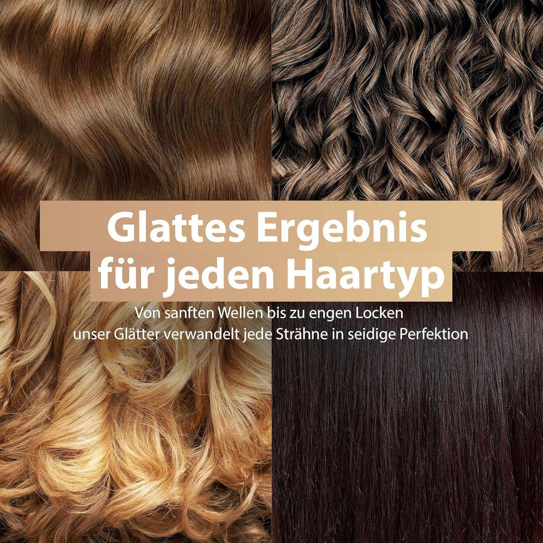 Glätteisen 2-in-1 Professionelles Haarglätter Lockenstab GOLDEN GOODS - Dampfglätter, Hair Straighte