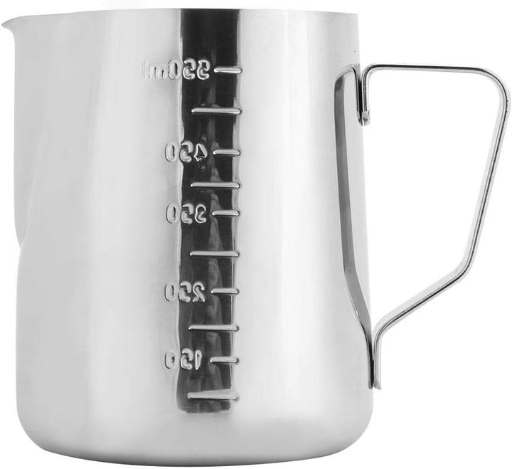 Milchaufschäumkanne, 350ml/550ml Edelstahl Milch Aufschäumen Messbecher für Barista, Cappuccino, Esp