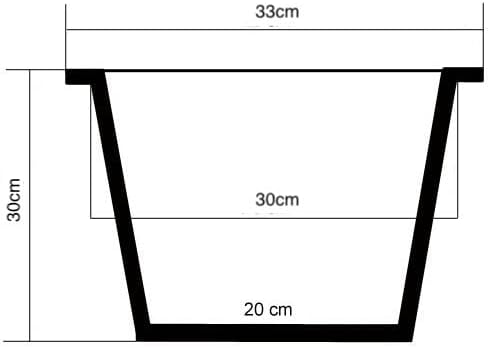 Casa Mina Pflanzkübel gross aussen - Zink Blumenkübel Gross 50cm - Premium Pflanzkübel für Draussen